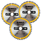 DeWalt zaagbladen 216x30 cirkelzaagbladen 3 delige set