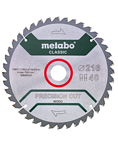 Metabo KGS 216 zaagblad 216x30x40 tanden
