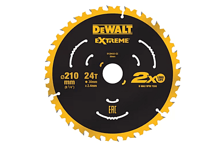 DeWalt DT20432-QZ cirkelzaagblad 210x30x24 T