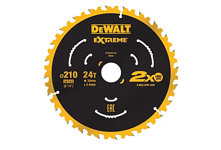 DeWalt DT20432-QZ cirkelzaagblad 210x30x24 T