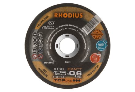 Rhodius XTK6 extra dunne doorslijpschijf 125x0,6x22,23 staal