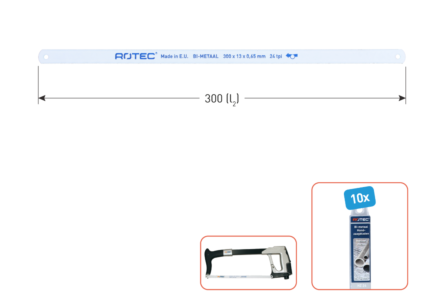 Rotec bi-metaal handmetaalzaagblad 12 inch