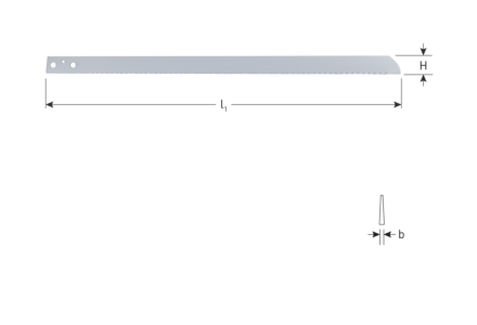 Luchtdecoupeerzaagblad HSS 300x25 16tpi