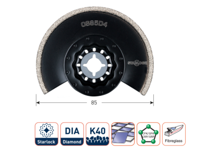 eetlust tent Missend Starlock OS85D4 multitool zaagblad Mortel en Abrasief materiaal