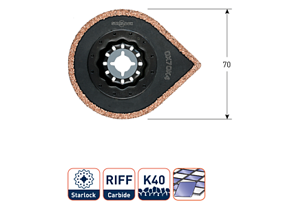 Starlock OX70K4 multitool Mortel en Tegellijmverwijderaar