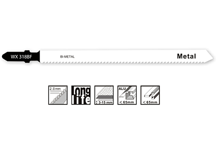 Decoupeerzaagbladen bi-metaal voor staal, non-ferro en sandwichmaterialen - 5 stuks