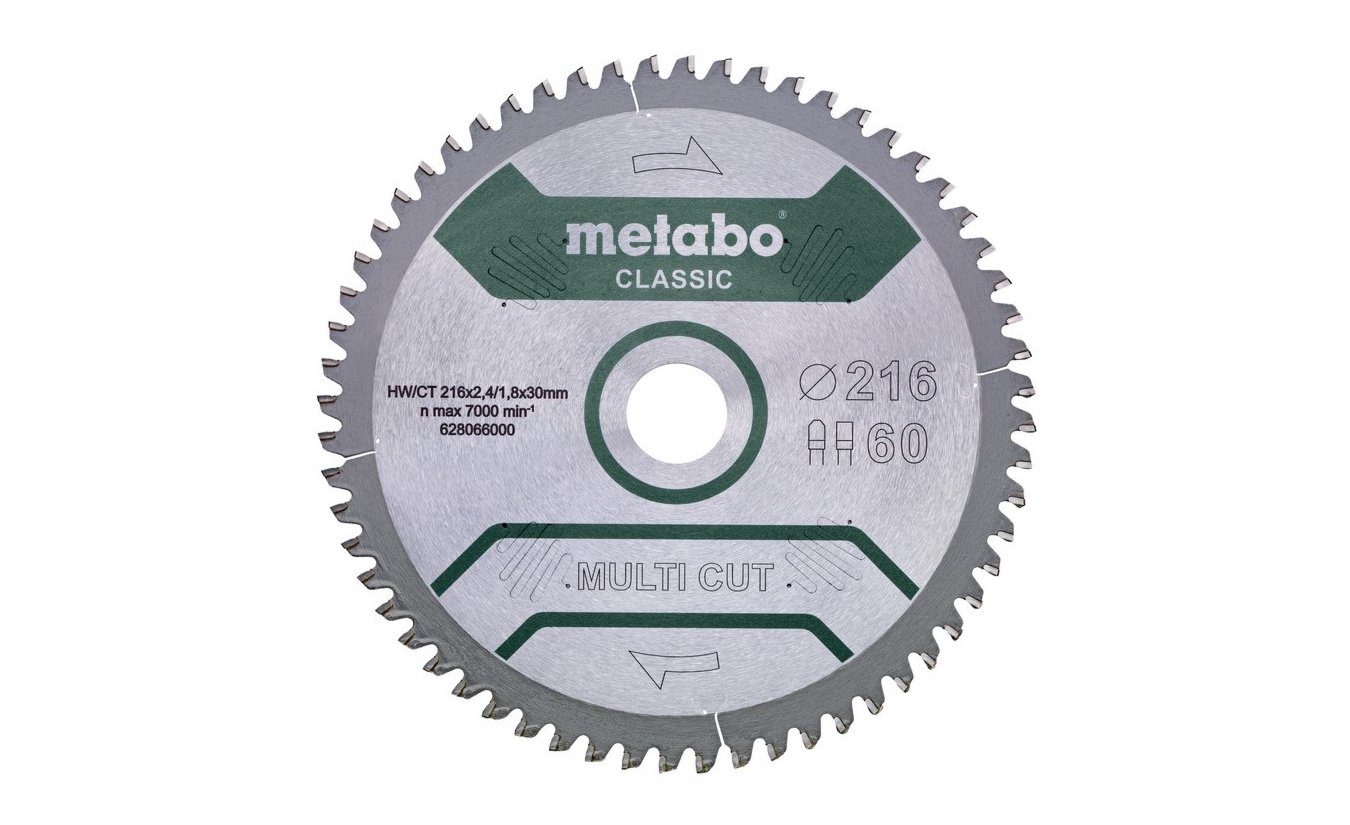 Metabo Multi Cut zaagblad 216x30x60