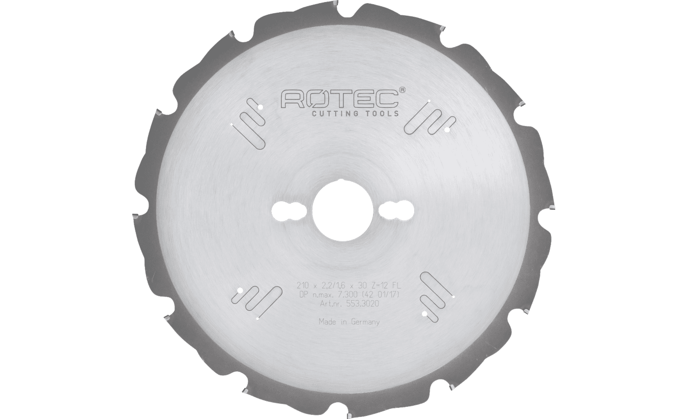 Rotec diamant cirkelzaagblad voor vezelcementplaten 210x30x12 2,2/1,6