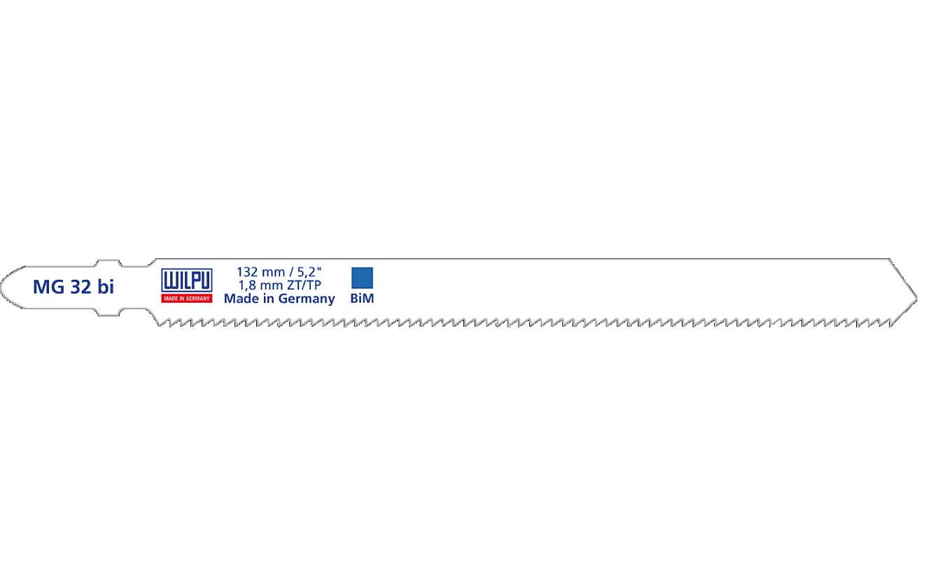 Wilpu MG 32 bi decoupeerzaagblad sandwich-materiaal en non-ferro (Bosch T318BF) 5 stuks