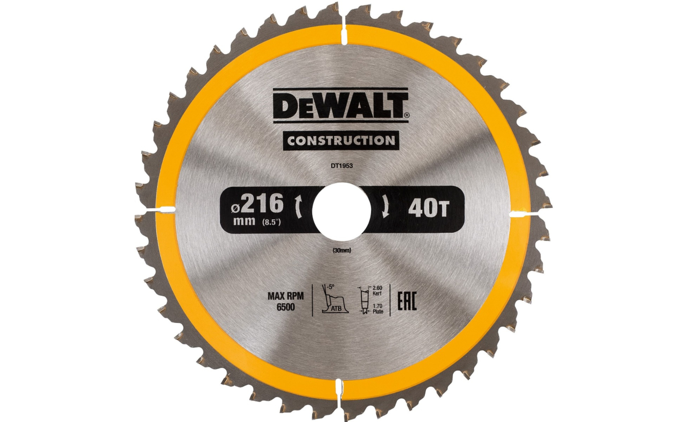 DeWalt DWS774 zaagblad 216x30x40 tanden 