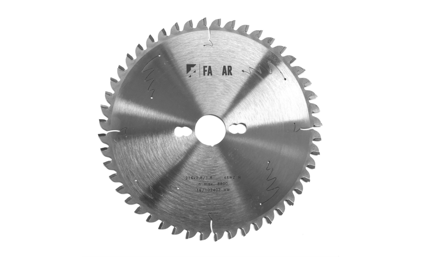 spuiten uitzetten tekst Fastar HM cirkelzaagblad 216x30x80 2.8/1.8 wisseltand negatief
