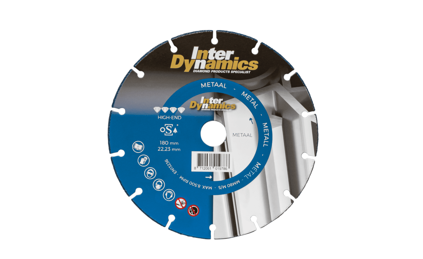 InterDynamics Metaal High-End diamantzaagblad 230mm asgat 22.23mm