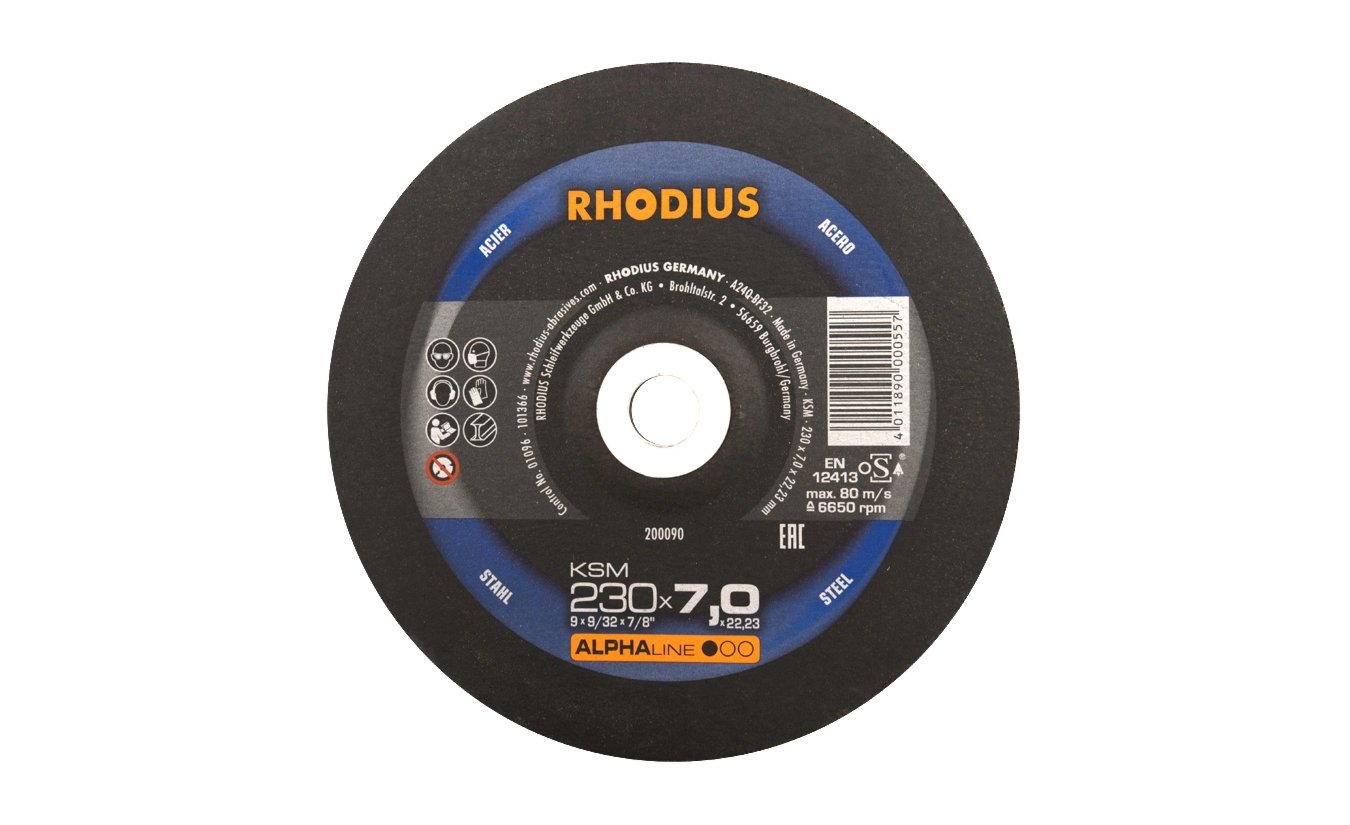Rhodius afbraamschijf 230x7mm