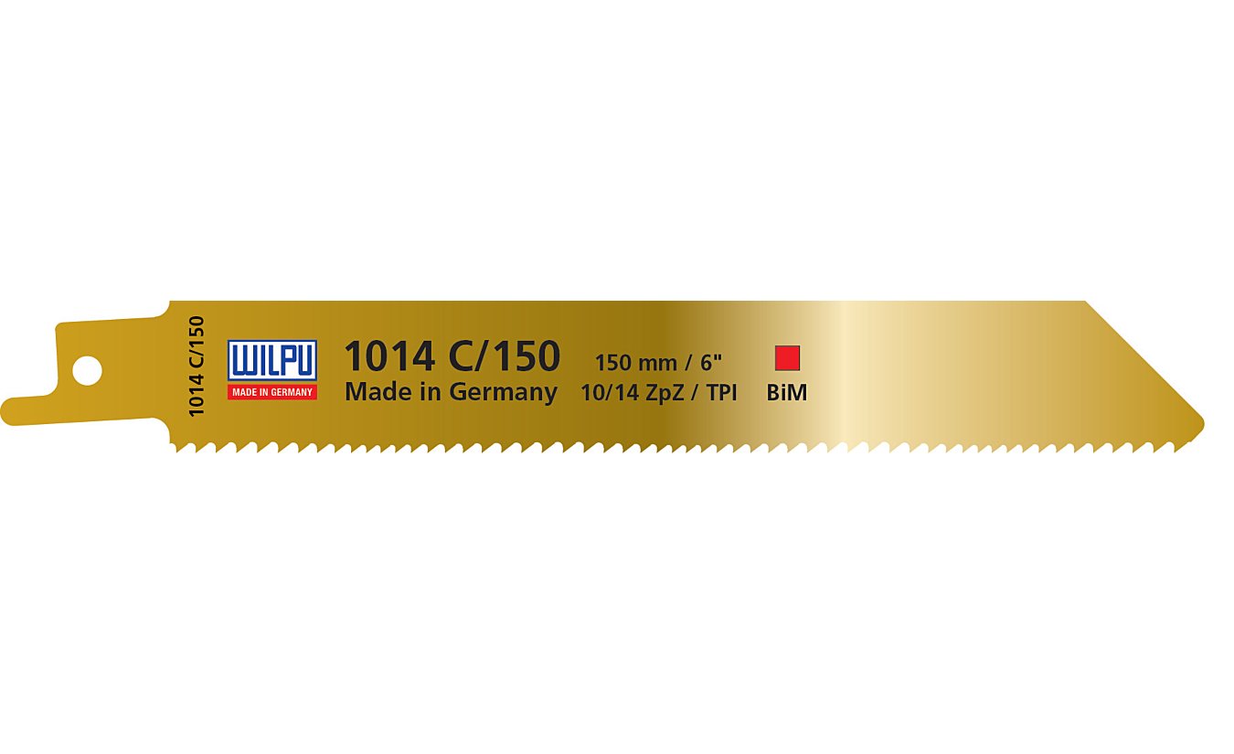 Wilpu 1014C/150 reciprozaagblad hout met metaal(-resten) (Bosch S922VF) 5 stuks