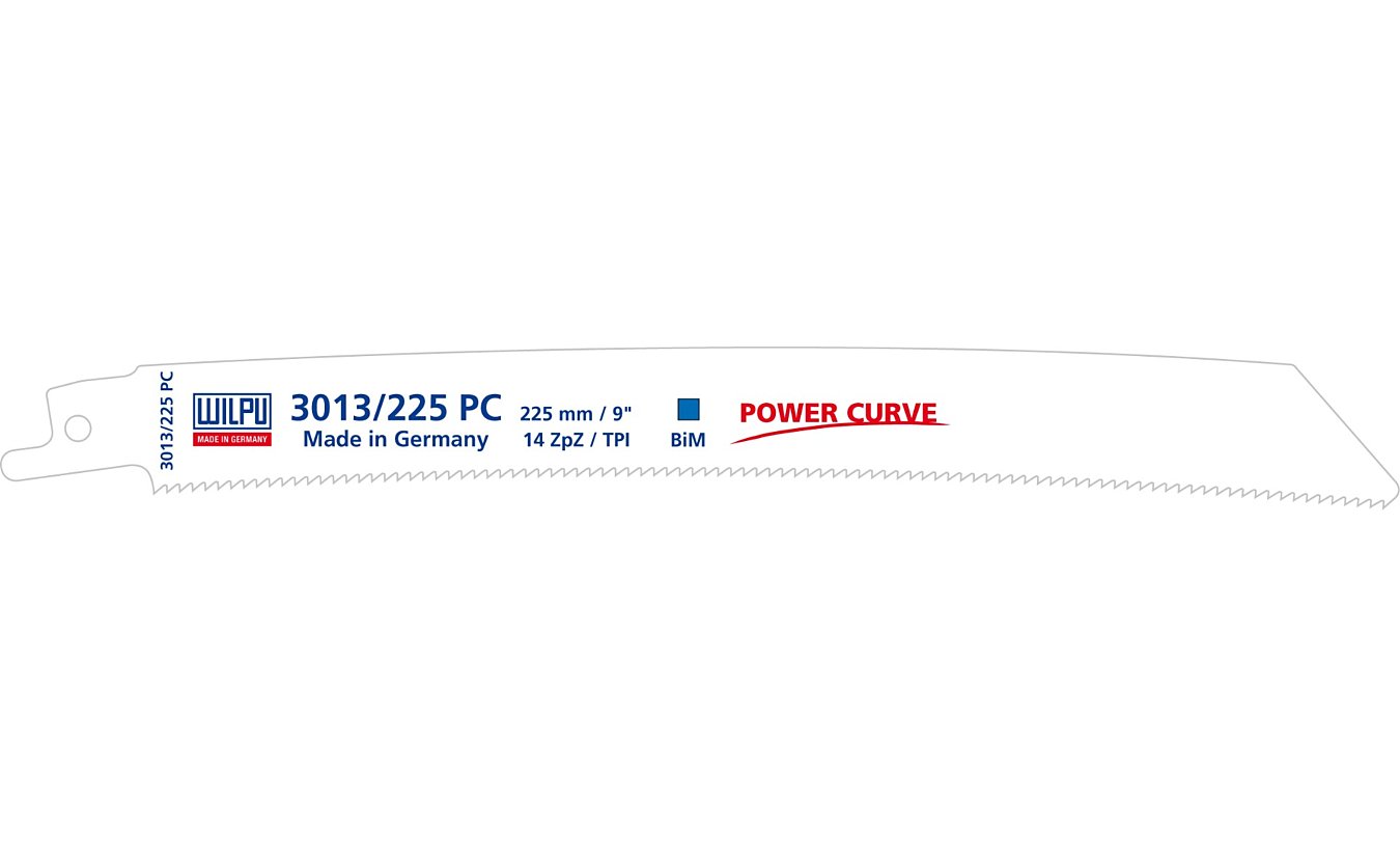 Wilpu 3013PC/225 Power Curve reciprozaagblad Staal en RVS - 5 stuks