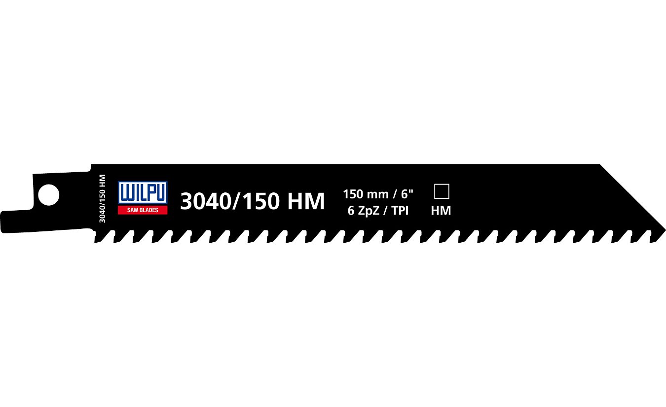 Wilpu 3040/150 HM reciprozaagblad met hardmetalen tanden (Bosch S641HM)