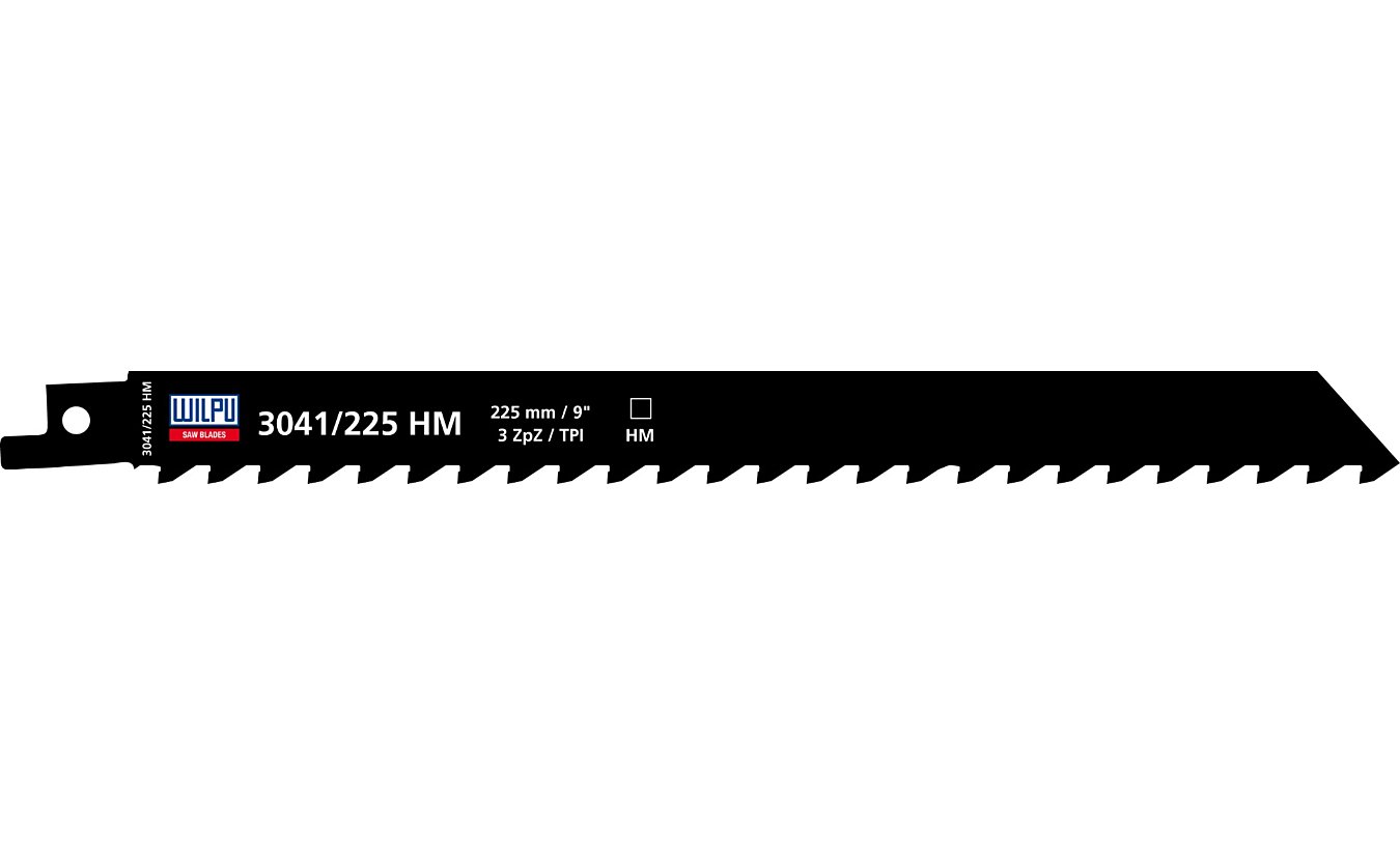 Wilpu 3041/225 HM reciprozaagblad met hardmetalen tanden (Bosch S1141HM)