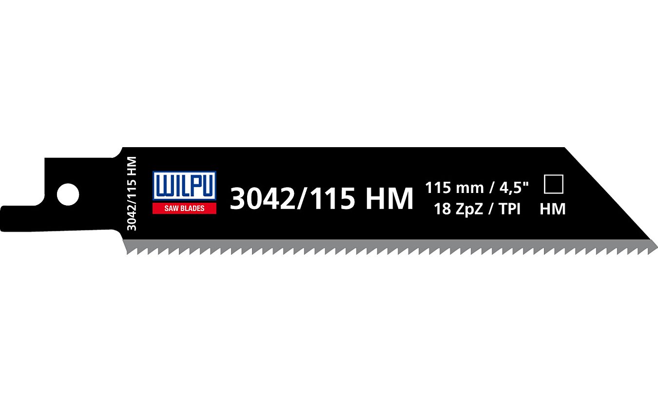 Wilpu 3042/115 HM reciprozaagblad voor RVS (Bosch S518EHM) 2 stuks