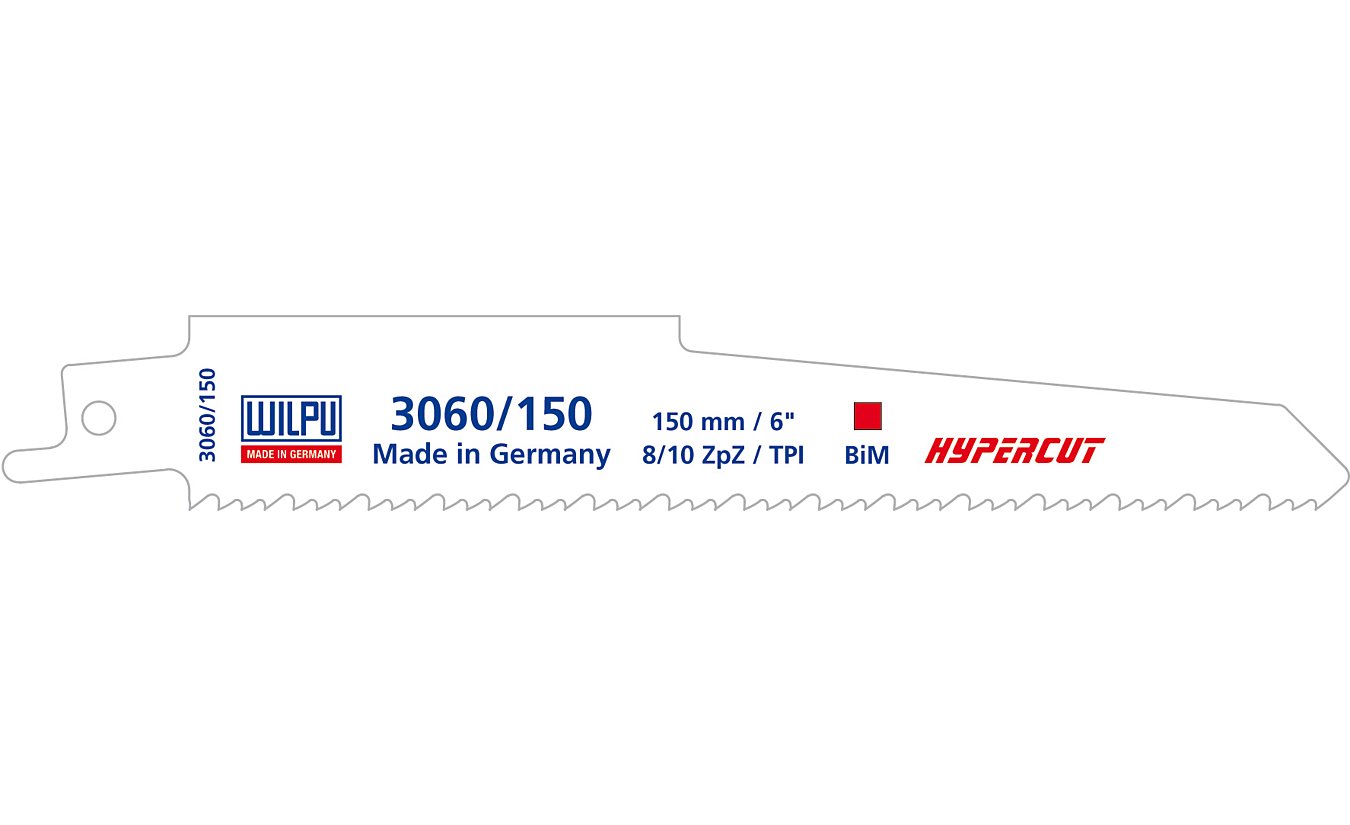 Wilpu 3060/225 reciprozaagblad HYPERCUT (Bosch S1130CF) per 3 stuks