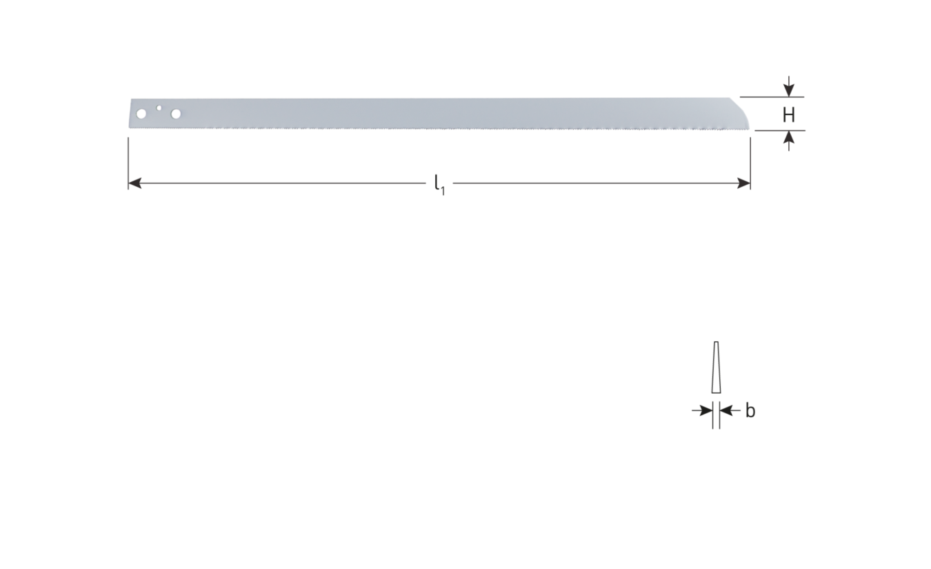 Luchtdecoupeerzaagblad HSS 300x25 16tpi