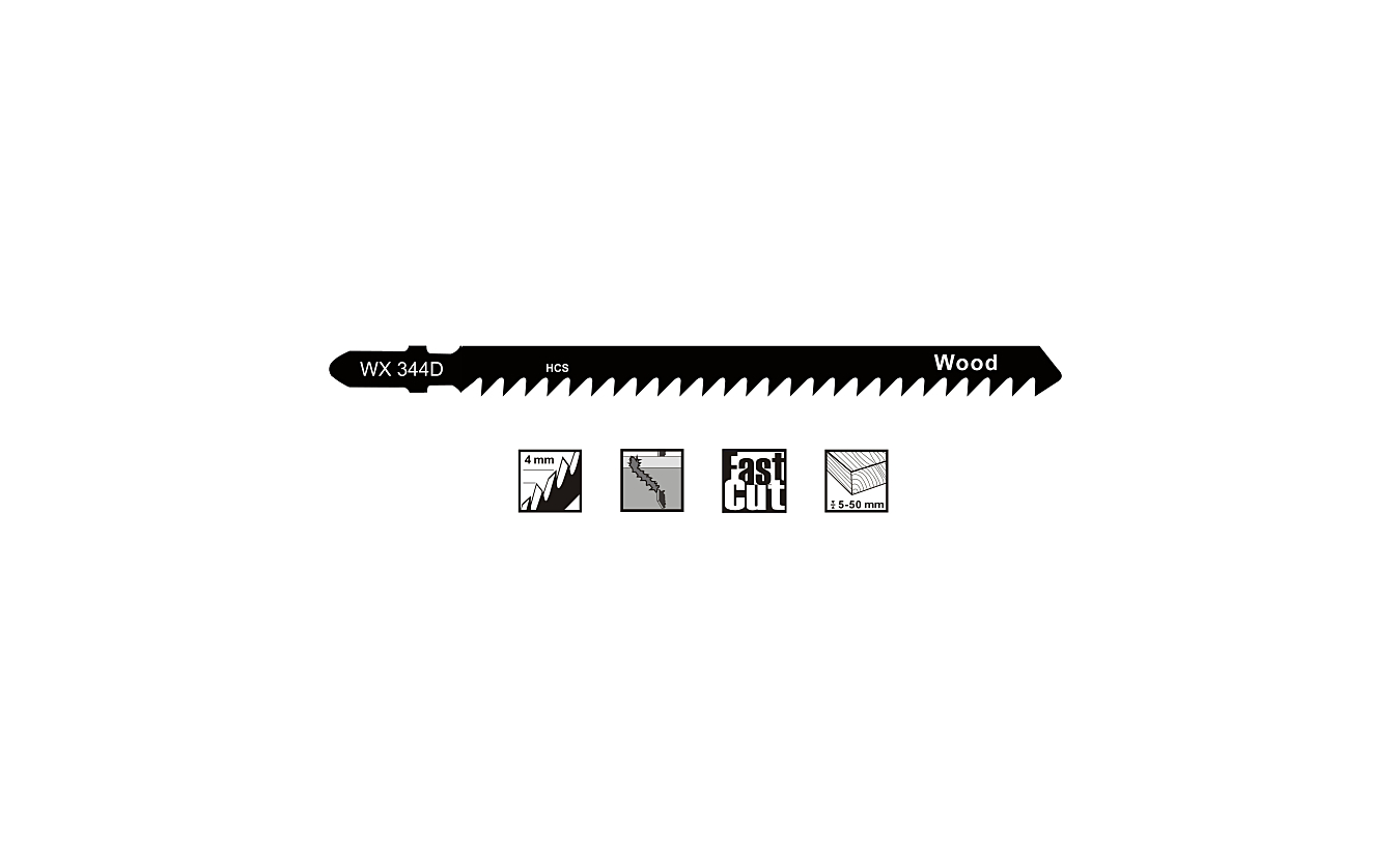 Decoupeerzaagbladen voor alle houtsoorten en plaatmateriaal (5-100mm) - 5 stuks